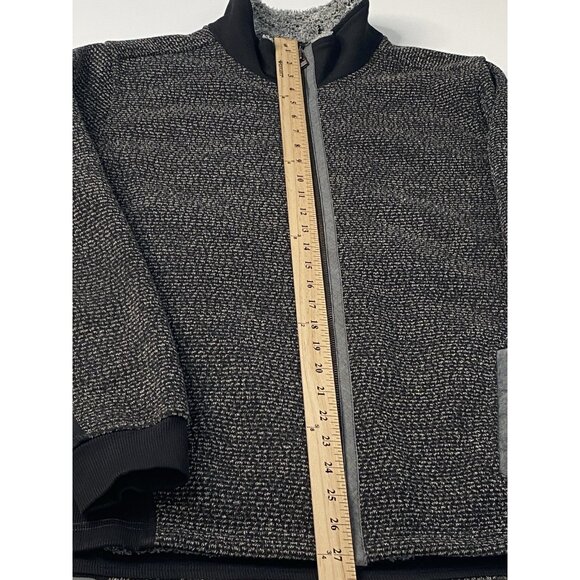 Carbon 2 Cobalt Jacket Mens L Black Gray Nuvola Sherpa Fleece Lined Knit Zip Jac - Picture 11 of 16